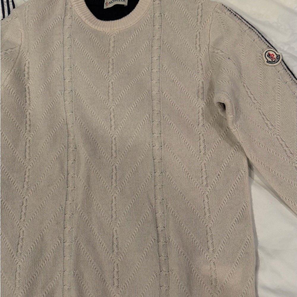 Moncler Beige Cable Knit Sweater worn once - Picture 2 of 4